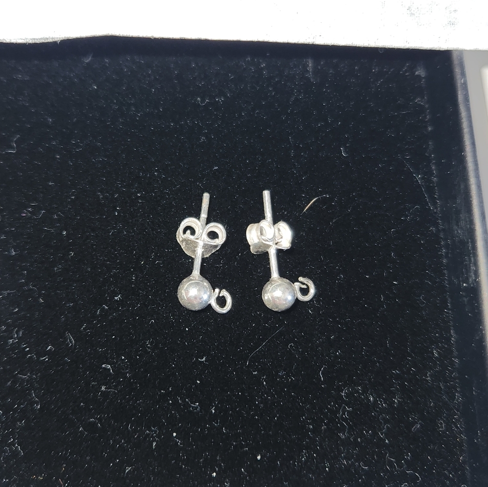 Sterling Silver Stud Earrings Findings NEW